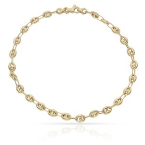 Pulsera oro 18kl hueca calabrote - 4mm