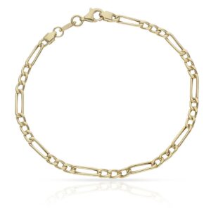 Pulsera oro 18kl hueca 3x1 - 3mm