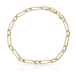Pulsera oro 18kl hueca 1x1
