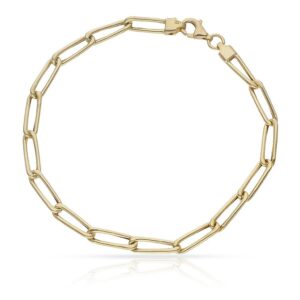 Pulsera oro 18kl hueca figaro - 4mm