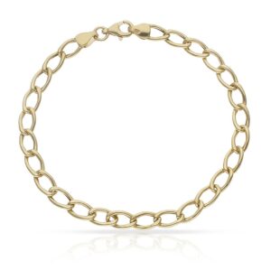 Pulsera oro 18kl hueca oval