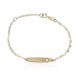 Pulsera oro 18kl estrella circonita