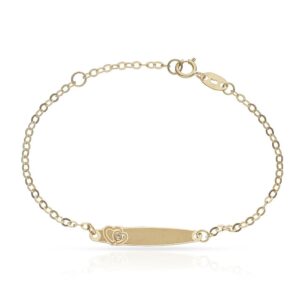 Pulsera corazones oro 18kl circonita