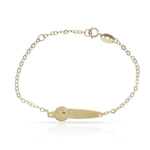 Pulsera oro 18kl chupete circonita