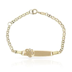 Pulsera oro 18kl mariposa circonita
