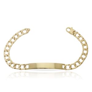 Pulsera oro 18kl maciza placa