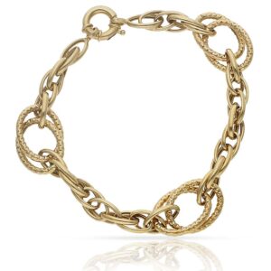 Pulsera oro 18kl troquelada