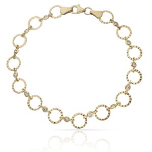 Pulsera oro 18kl troquelada