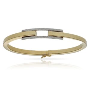 Brazalete oro 18kl bicolor