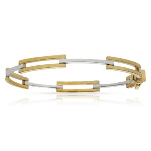 Brazalete oro 18kl bicolor