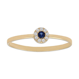 Sortija oro 18kl crisopal azul