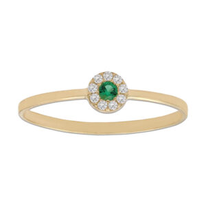 Sortija oro 18kl crisopal verde