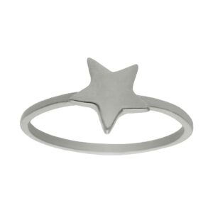 Sortija oro blanco 18kl estrella