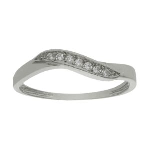 Sortija oro blanco 18kl circonitas