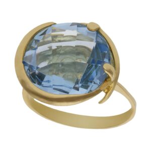 Sortija oro 18kl - piedra azul