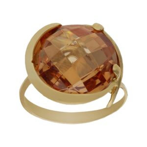 Sortija oro 18kl - piedra champan