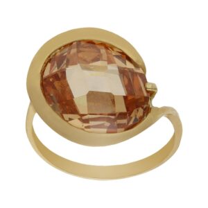 Sortija oro 18kl - piedra champan