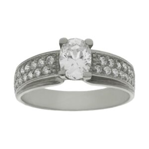 Sortija oro blanco 18kl circonitas