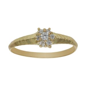 Sortija oro 18kl roseton circonitas