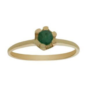Sortija oro 18kl esmeralda fina