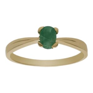 Sortija oro 18kl esmeralda fina