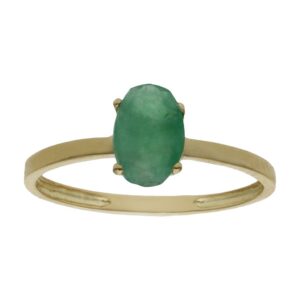 Sortija oro 18kl esmeralda fina