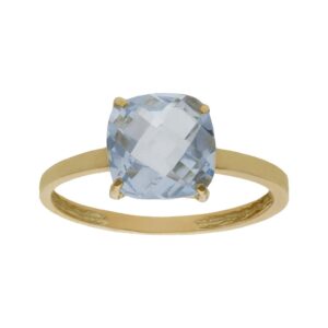 Sortija oro 18kl - piedra azul