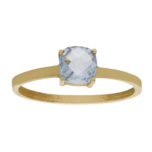 Sortija oro 18kl - piedra azul