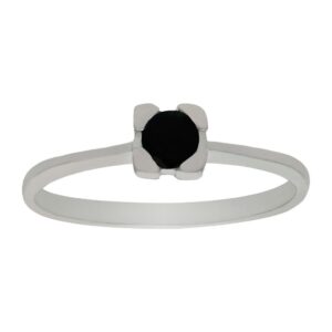Sortija oro blanco 18kl zafiro fino