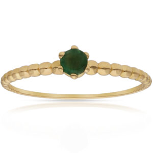 Sortija oro 18kl esmeralda fina