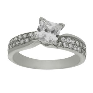 Sortija oro blanco 18kl circonitas