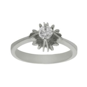 Sortija oro blanco 18kl circonita