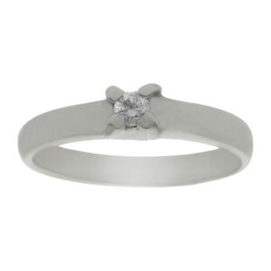 Sortija oro blanco 18kl circonita