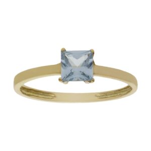 Sortija oro 18kl - piedra azul
