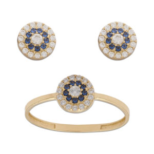 Sortija oro 18kl circulo - azul