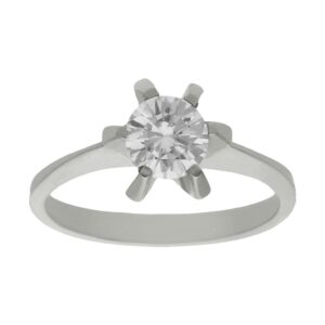 Sortija oro blanco 18kl circonita