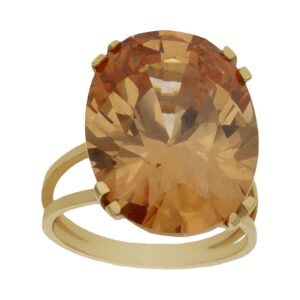 Sortija oro 18kl - piedra champan
