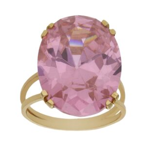 Sortija oro 18kl - piedra rosa
