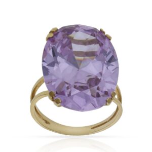 Sortija oro 18kl - piedra malva