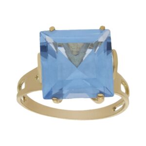 Sortija oro 18kl - piedra azul
