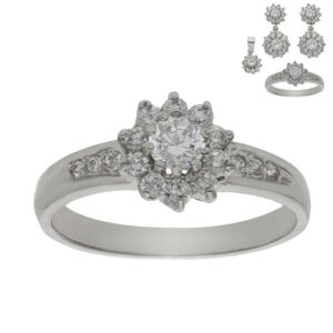 Sortija oro blanco 18kl circonitas