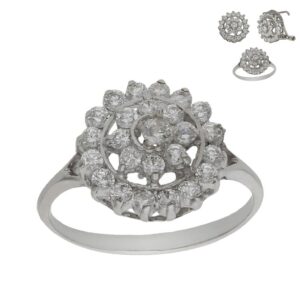 Sortija oro blanco 18kl circonitas