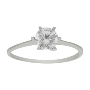 Sortija oro blanco 18kl circonita