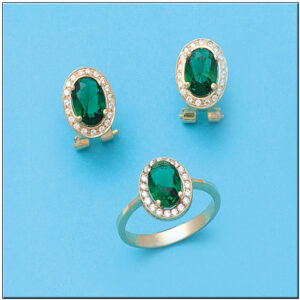 Sortija oro 18kl crisopal verde