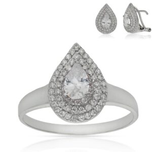 Sortija oro blanco 18kl circonitas