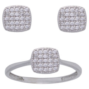 Sortija oro blanco 18kl - circonitas