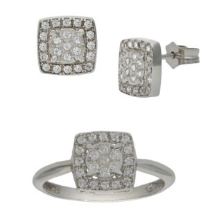 Sortija oro blanco 18kl circonitas