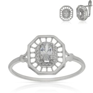 Sortija oro blanco 18kl circonitas