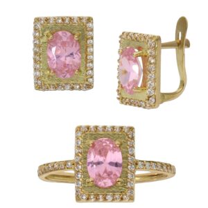 Sortija oro 18kl circonitas rosa