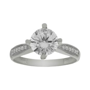 Sortija oro blanco 18kl circonitas